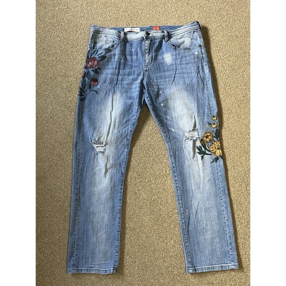 Pilcro Denim - Pilcro & The letterpress high-rise jeans Sz 32 Floral Painted Denim